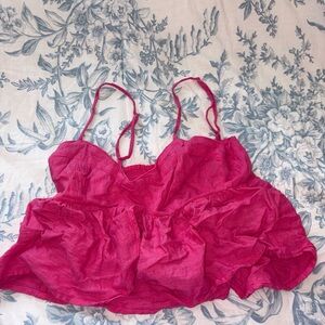 American Eagle Outfitters Pink Crop Top